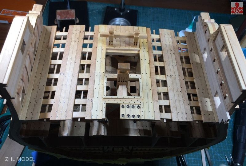 Top Level of the Uss Bonhomme Richard Full rib Cross Section Scale